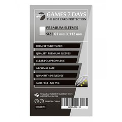 Протекторы для карт Games7Days (61 х 112 мм, French Tarot, 50 шт.) (PREMIUM)