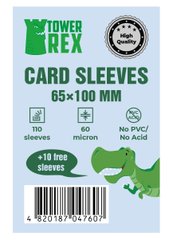Протекторы для карт Tower Rex (65 х 100 мм, Card Sleeves, 110 шт.) (STANDART)