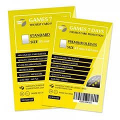 Протекторы для карт Games7Days (41 х 63 мм, Mini USA, 50 шт.) (PREMIUM)