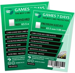 Протекторы для карт Games7Days (63,5 х 88 мм, Card Game, 50 шт.) (PREMIUM)